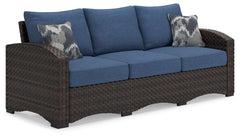 Clearly for those with exceptionally good taste, this sofa is the perfect addition to any outdoor setting. Its all-weather resin wicker, aluminum frame and Nuvella+ upholstered cushions offer years of beauty. Designed for easy maintenance, the sofa adds s