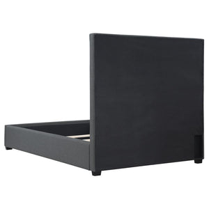 Bowfield - Upholstered Queen Panel Bed - Charcoal