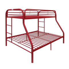 Bring home this Tritan twin over full bunk bed to let your kids enjoy personal space without compromising on style. Superior quality metal for durability, built-in side ladders for easy access, and full length guard rails for safety. Choose from a variety