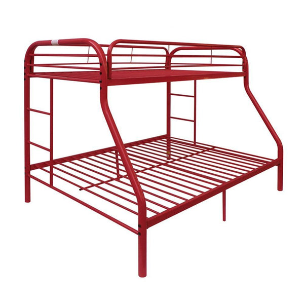 Bring home this Tritan twin over full bunk bed to let your kids enjoy personal space without compromising on style. Superior quality metal for durability, built-in side ladders for easy access, and full length guard rails for safety. Choose from a variety