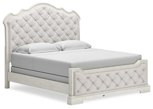 Arlendyne - Antique White - King Upholstered Bed