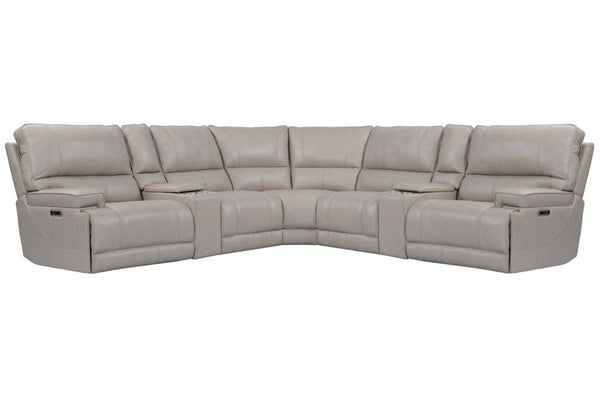 Whitman - 7 Piece Powered By Freemotion Modular Power Reclining Sectional With Power Adjustable Headrests - Verona Linen