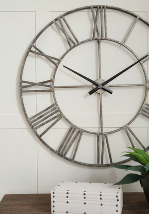 Paquita - Antique Silver - Wall Clock