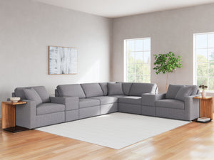  youâ€™re all about low-maintenance lounging. With the performance fabric on this sectional with console