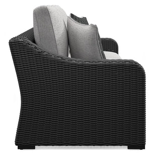 Beachcroft - Black / Light Gray - Sofa With Cushion