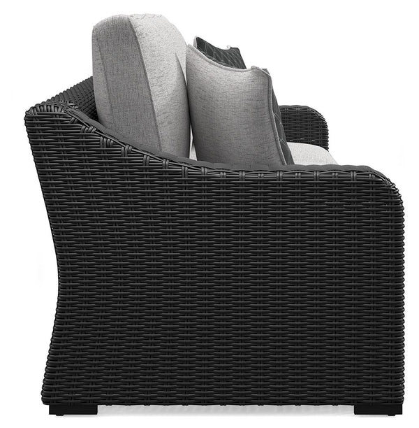 Beachcroft - Black / Light Gray - Sofa With Cushion