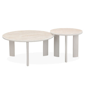 Ingram - End Table - Sintered Stone & Light Gray Finish