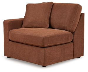 This left-arm facing corner chair is made with Next-Gen Nuvellaâ„¢ (polyester) upholstery. Fully finished on all sides, it pairs with other items in the series to make a modular sectional.<br><br><b>Additional Dimensions</b><br><ul><li>Arm height: 25-"</l