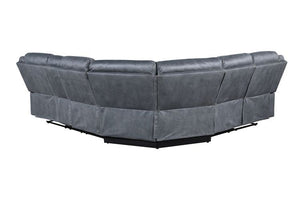 Dollum - Sectional Sofa - 2-Tone Gray Velvet
