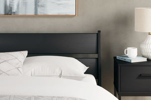 Socalle - Black - Queen Panel Platform Bed
