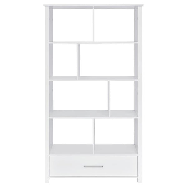  this minimalist bookcase invites you to organize office accessories or showcase decor and family photos. Eigh