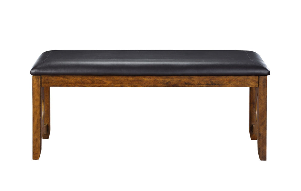 Complete your dining set or add extra seating in your home with the New Classic Furniture Gia Upholstered Dining Bench, a versatile and stylish addition to your space. Crafted from solid Rubberwood and Mindi veneers, this bench offers both durability and 