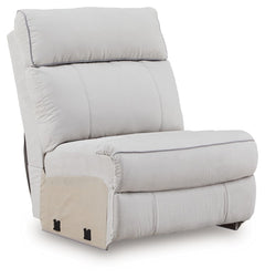 This armless chair is made with polyester upholstery. It pairs with other items in the series to make a modular sectional.<br/><br/><b>Product Features</b><ul><li>Compatible with other 98802 items, sold separately</li></ul><br/>