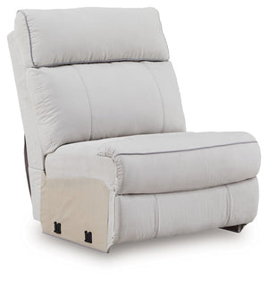 This armless chair is made with polyester upholstery. It pairs with other items in the series to make a modular sectional.<br/><br/><b>Product Features</b><ul><li>Compatible with other 98802 items, sold separately</li></ul><br/>