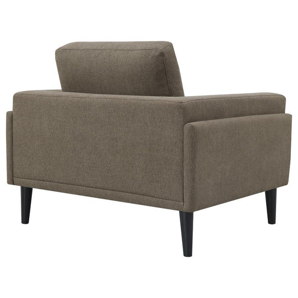 Rilynn - Upholstered Track Arm Accent Chair - Brown