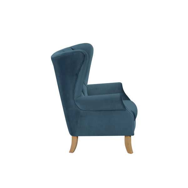 Adonis - Accent Chair - Azure Blue Velvet