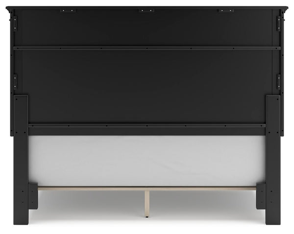Lanolee - Black - Queen Panel Bed