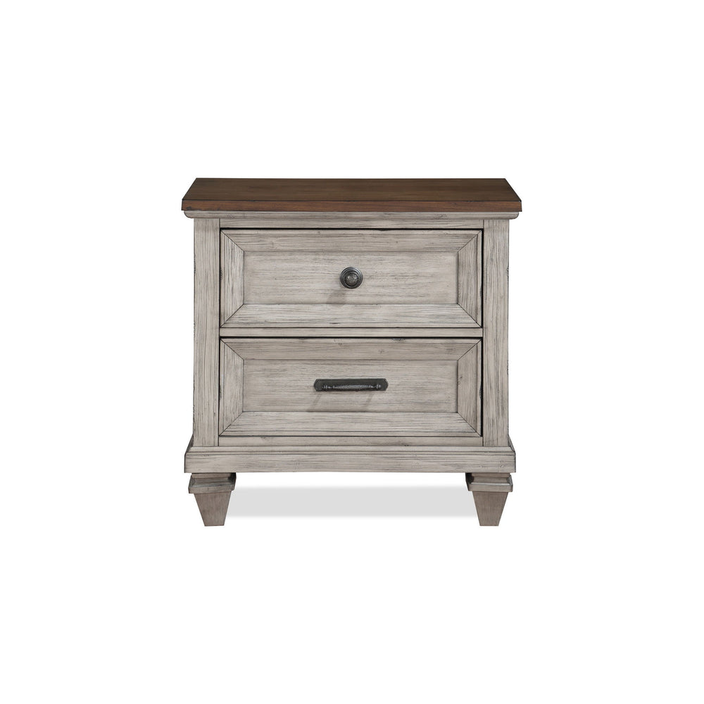 The Mariana 2-Drawer Nightstand is a perfect blend of timeless craftsmanship and functional elegance, making it an ideal addition to any bedroom. Crafted from solid Acacia wood and enhanced with Acacia veneers, this nightstand features a rich, hand-distre