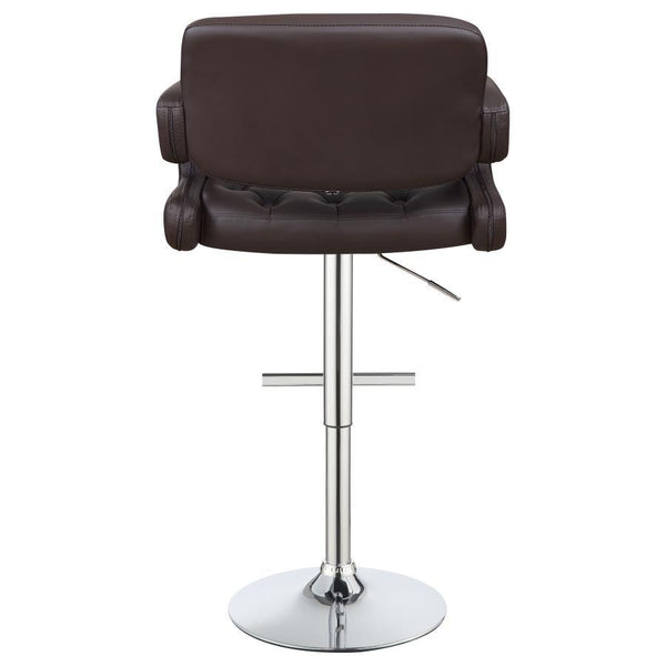 Brandi - Adjustable Bar Stool - Chrome And Brown