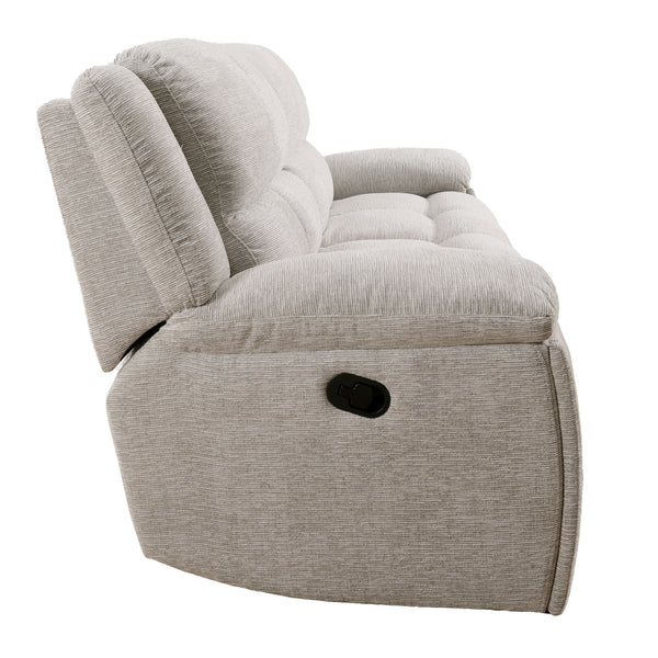 Buster - Manual Glider Reclining Sofa And 2 Recliners - Opal Taupe