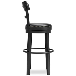 Valebeck - Black - Tall UPH Swivel Barstool