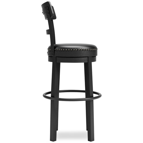 Valebeck - Black - Tall UPH Swivel Barstool