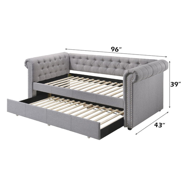 Justice - Daybed - Smoke Gray Fabric