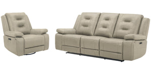 The Caldwell Power Sofa, Loveseat & Recliner in Tahoe Fog is perfectly scaled for smaller spaces. Offering a neutral Tahoe Fog colored high-performance fabric cover, Caldwell features a generously padded arm and USB charging in the easy-to-operate switch.