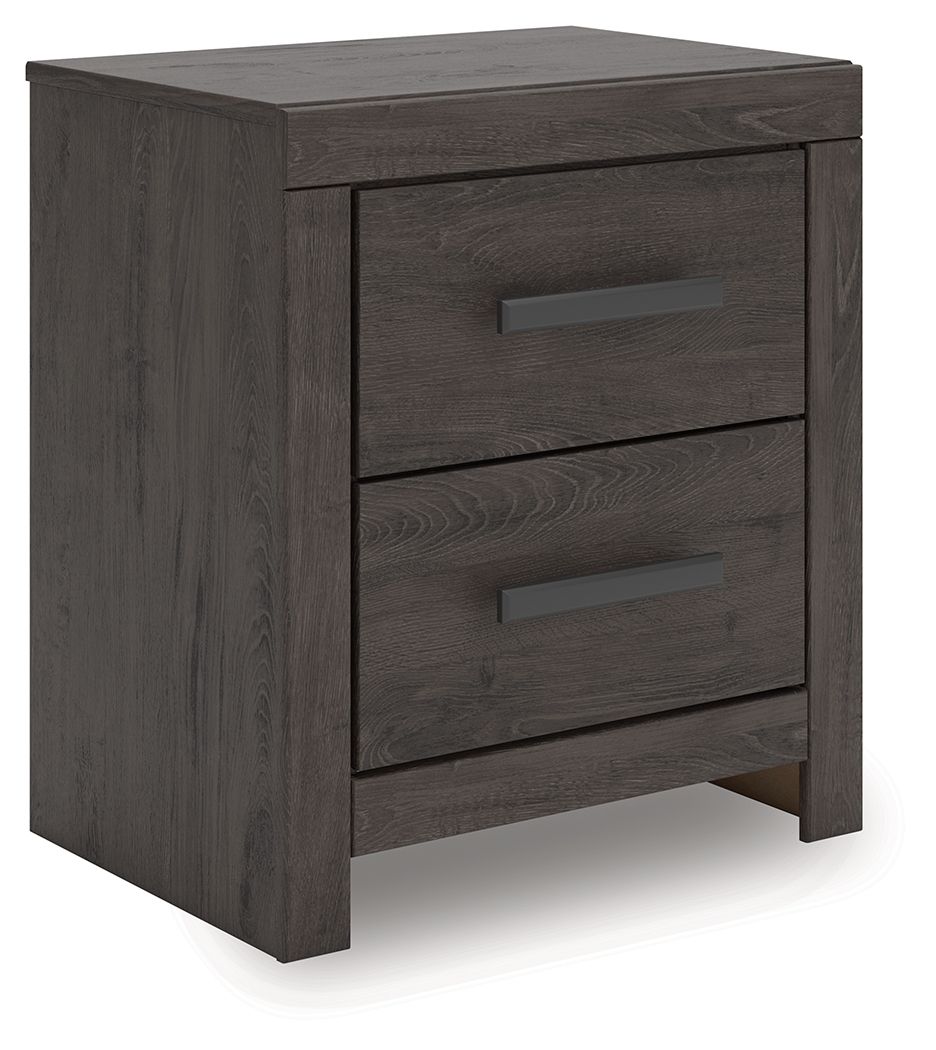 Designed with everyday style in mind, this nightstand is a simply chic approach to modern living. A dark charcoal finish blends black and brown undertones, creating a versatile look that effortlessly pairs with your existing pieces. And for must-have func