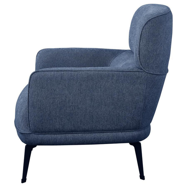 Andrea - Upholstered Crecent Arm Accent Chair - Blue