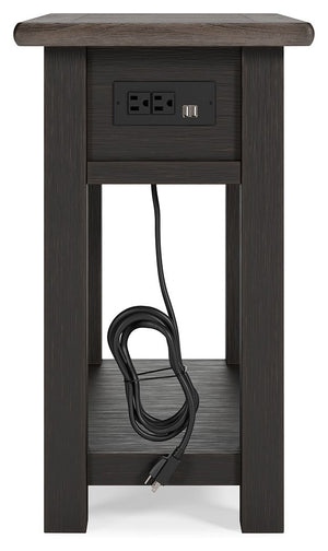 Tyler Creek - Black / Gray - Chair Side End Table