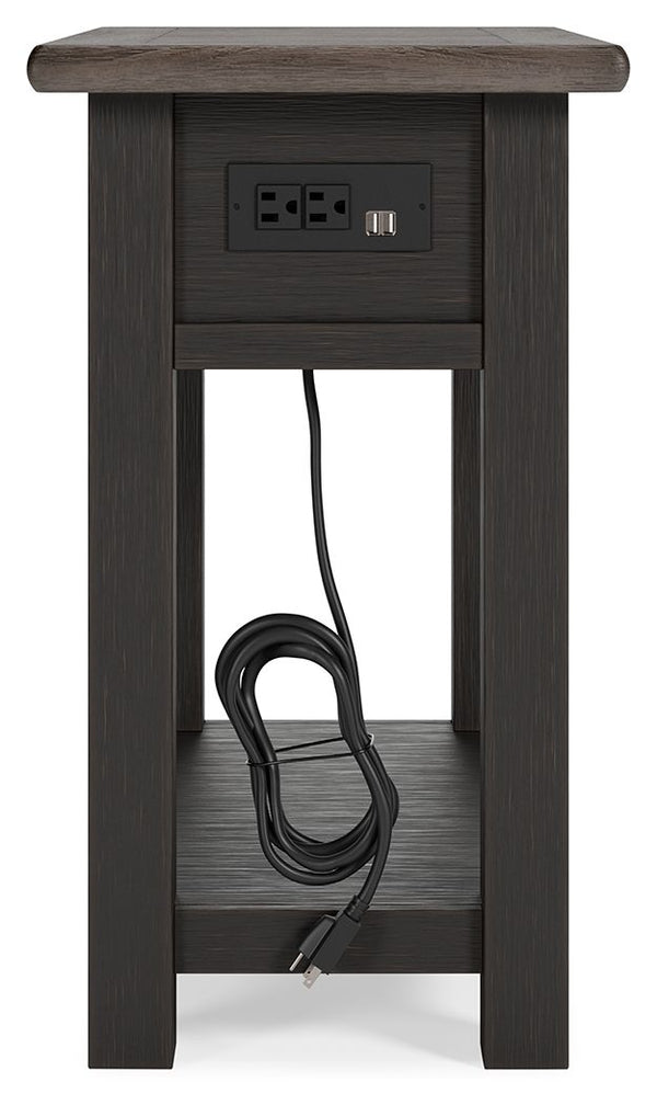 Tyler Creek - Black / Gray - Chair Side End Table
