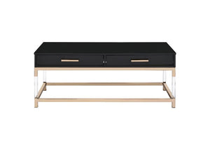 Adiel - Coffee Table - Black & Gold Finish