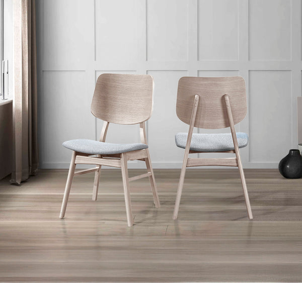 Oscar - Wood Back Chair (Set of 2) - White Ash