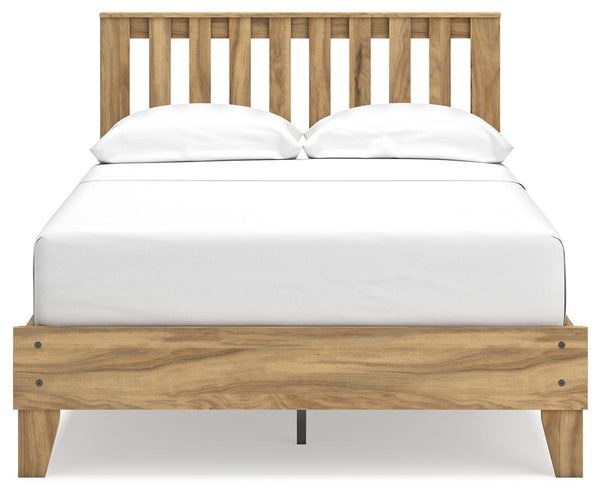 Bermacy - Light Brown - Full Platform Panel Bed