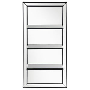  and more along this modern glam wall mirror. Designed with an elongated