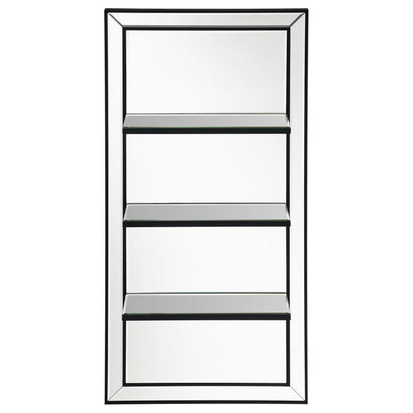  and more along this modern glam wall mirror. Designed with an elongated