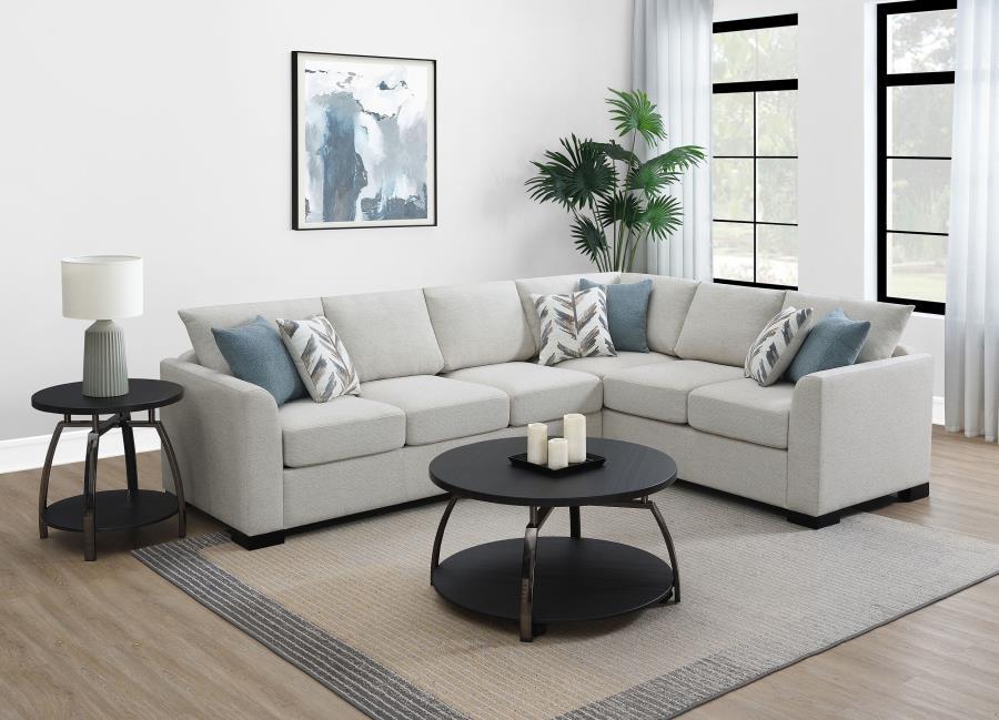 Enhance your living space with the stylish and functional sectional that offers a convenient hidden pull-out sleeper with a memory foam pad sleep surface. Perfect for visiting guests or an occasional sleepover, this sectional features neutral upholstery w