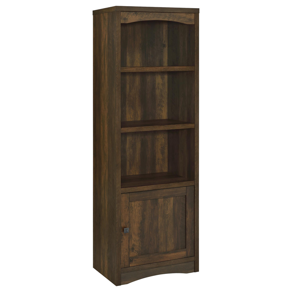 Put finishing touches on a charming media center in your living room with this tower bookcase. Perfect to flank your TV stand, it adds easy storage and display space. Its mix of cabinet and open shelving is versatile and stylish, with three shelves, two o
