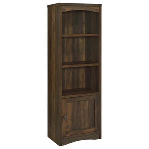 Put finishing touches on a charming media center in your living room with this tower bookcase. Perfect to flank your TV stand, it adds easy storage and display space. Its mix of cabinet and open shelving is versatile and stylish, with three shelves, two o