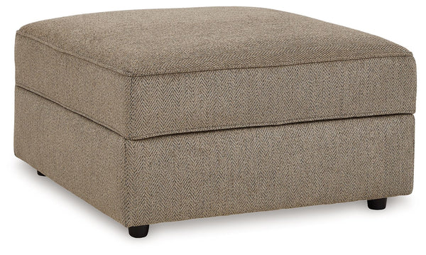 Complete your at-home retreat with this casually chic ottoman. The luxe herringbone chenille upholstery is indulgently plush to the touch. A removable top conceals additional storage space and cup holders. With its clean-lined construction, this ottoman s