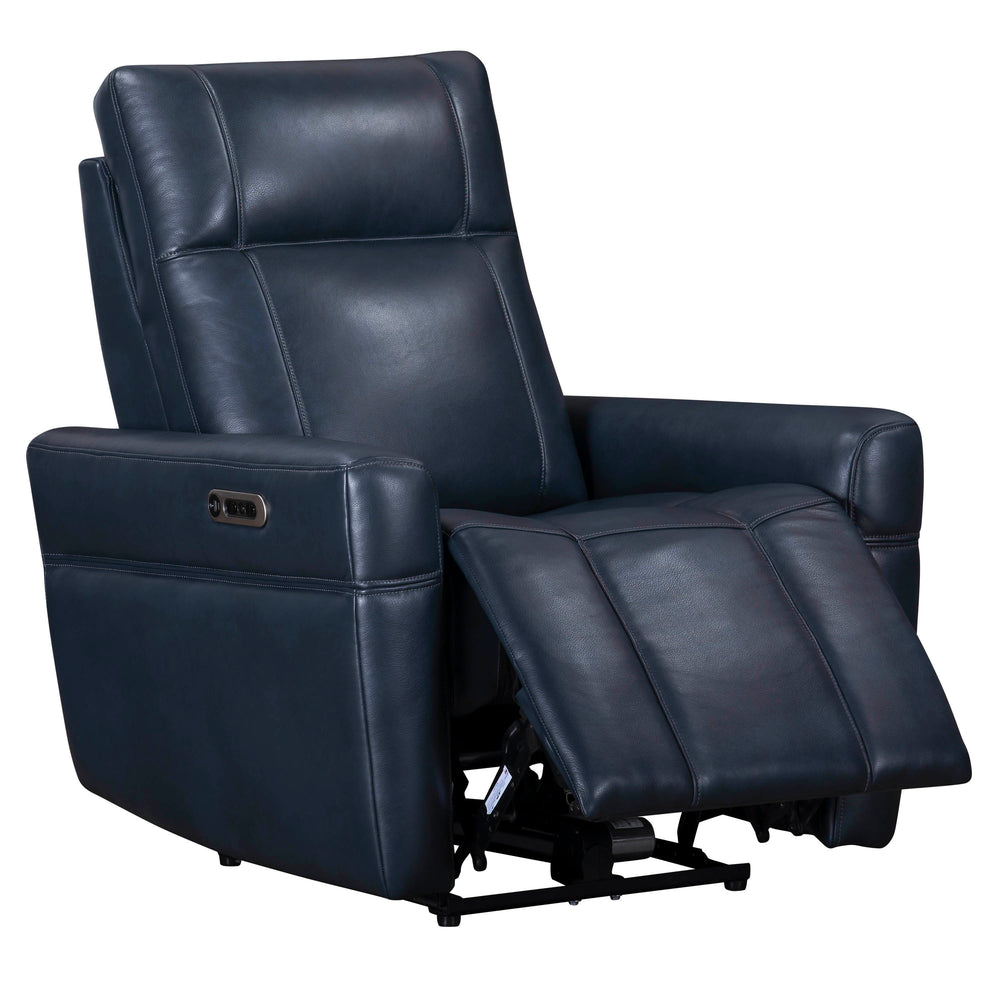 Discover Bradford, a comfortable zero-gravity power recliner with an adjustable headrest. Its stylish top-grain leather, double-piped seams on the arms, and single-piped seams on the footrest give this recliner an upscale look. With USB and USB-C ports on