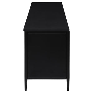 Amherst - 4-Door 78## Metal TV Stand Media Console - Black