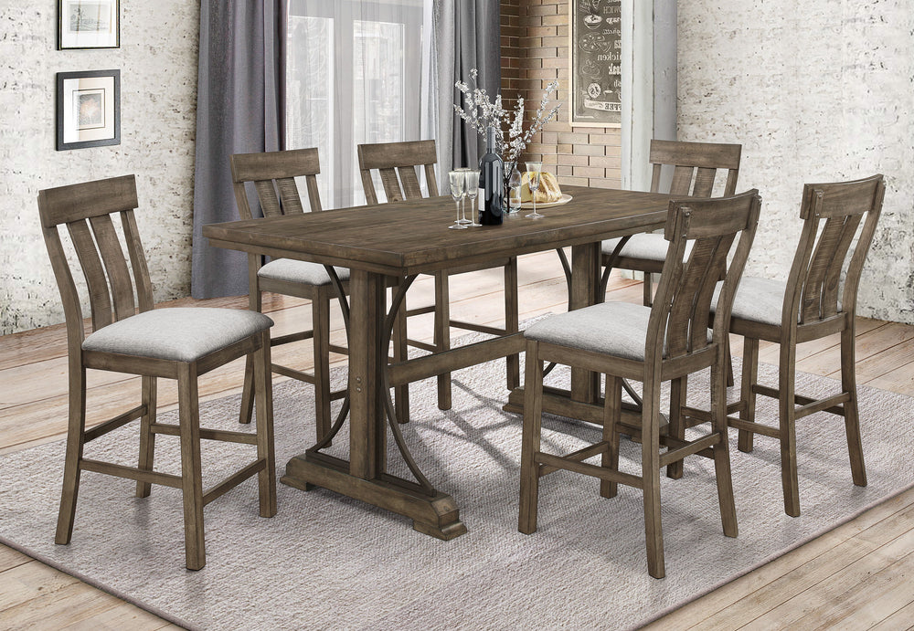 Quincy - Rectangle Counter Height Dining Table - Brown
