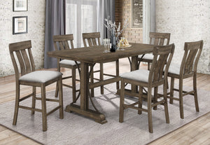 Quincy - Rectangle Counter Height Dining Table - Brown