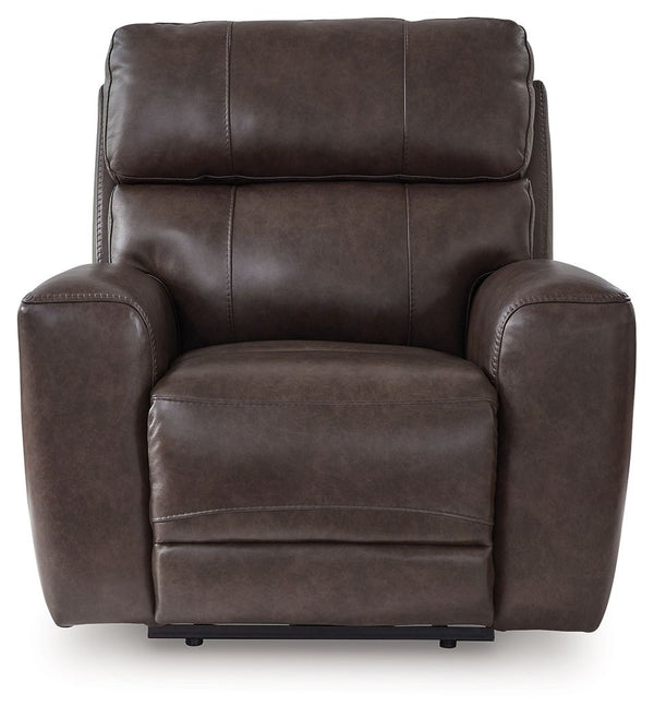 Crossplex - Smoke - Power Recliner / Adjustable Headrest