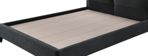 Natalia - Queen Upholstered Bed With Decking Board Set - Black