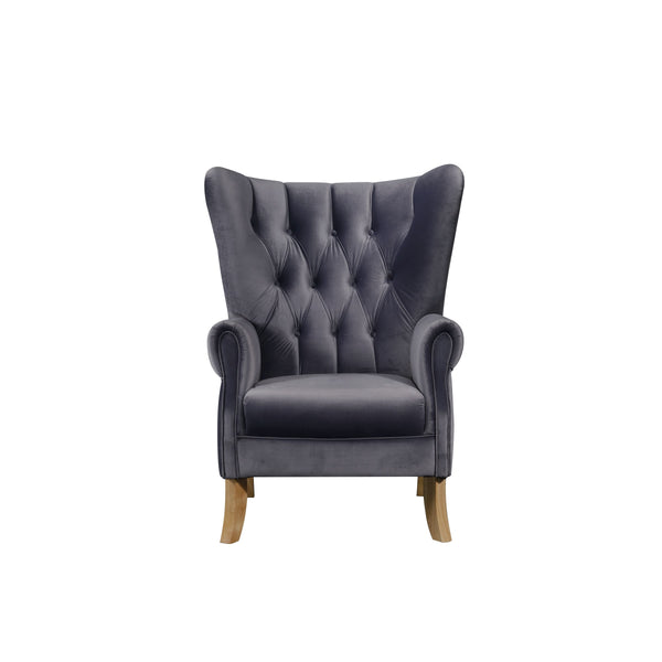 Adonis - Accent Chair - Gray Velvet