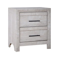 Meet the Biscayne 2 Drawer Nightstand, meticulously crafted with durable manufactured wood and adorned with an Eco-Friendly decorative laminate for enduring strength and stability. Its Driftwood finish creates a light, airy ambiance, perfect for unwinding