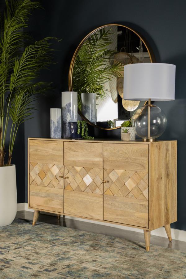  blending mid-century modern aesthetics with natural charm. Crafted from solid mango wood